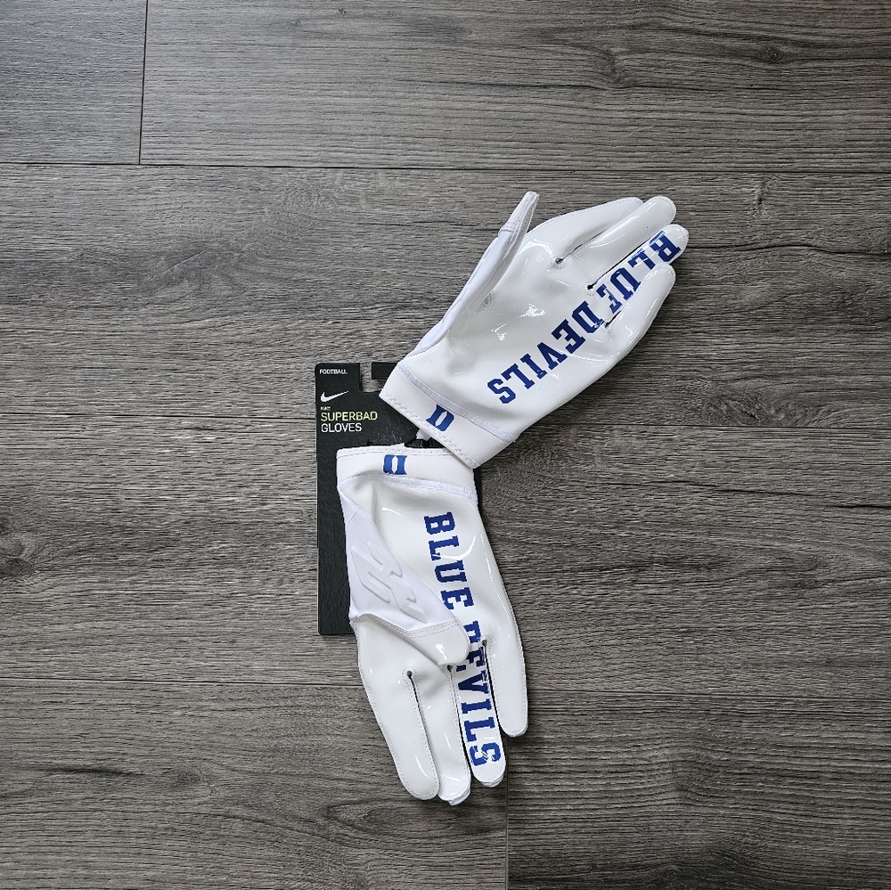 Nike Superbad Football Gloves PE Duke Blue Devils Mens Size 4XL